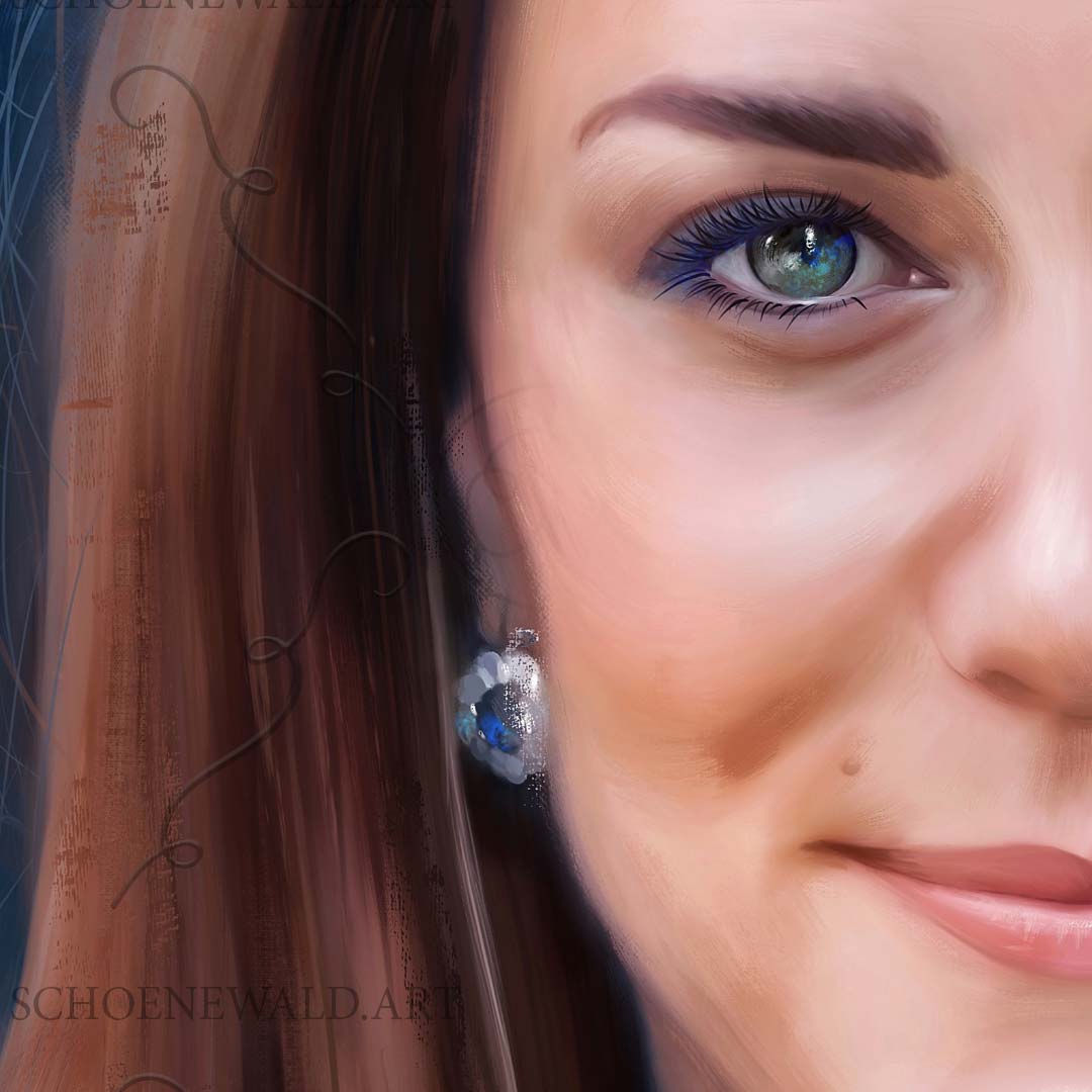 Portrait of Catherine, Duchess of Cambridge, Princess of Wales (former Kate Middleton)