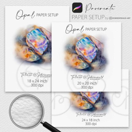 Product preview for Procreate Paper Setup "Opal" by Schoenewald.art